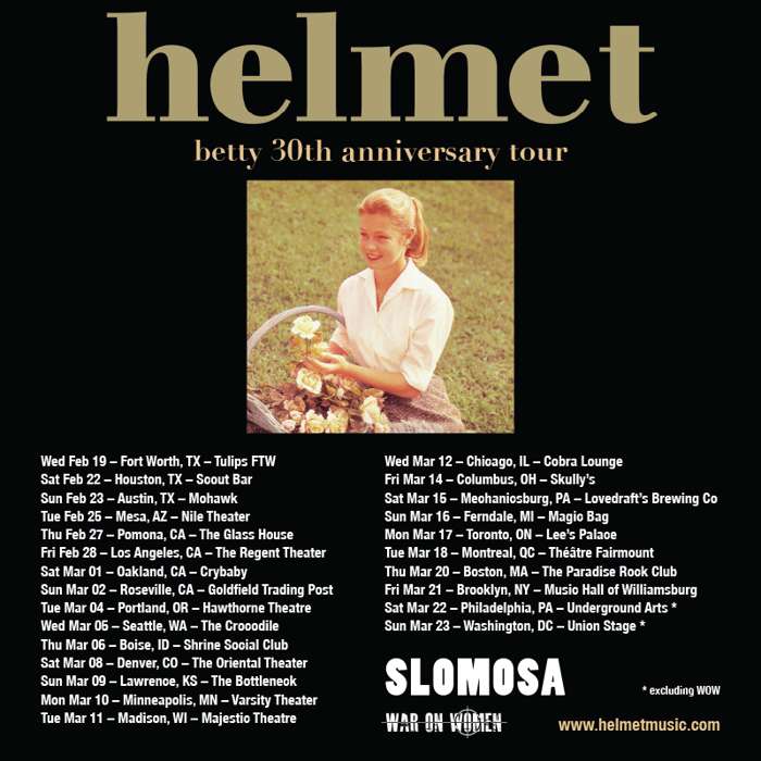 Helmet 30th Anniversary Tour Poster